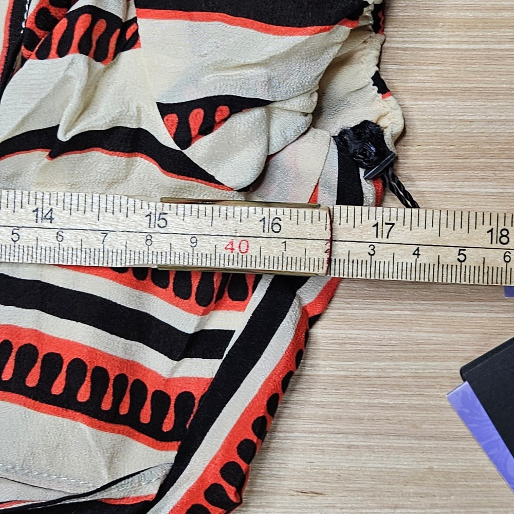 Anna‎ Sui Silk Striped Dress Women 13 Multi-Color NEW Designer Boho Target - Picture 7 of 16